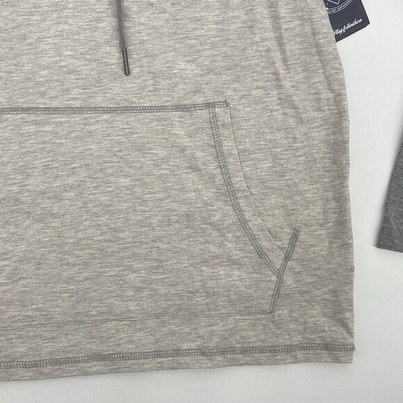 Flag & Anthem Madeflex Versatility Size Small Heather Gray Hooded Shirt NWT - Picture 3 of 9
